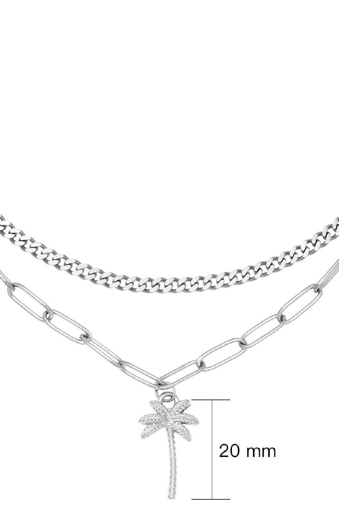 Necklace Beachy Palm Silver Stainless Steel Picture2
