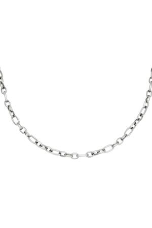 Necklace Interlink Silver Stainless Steel h5 