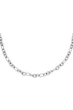 Silver / Necklace Criss-cross Silver Stainless Steel 