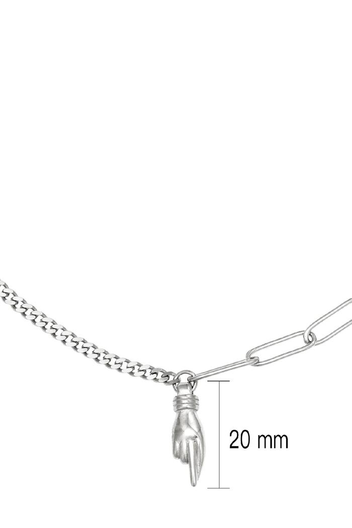 Necklace Hand Silver Stainless Steel Immagine4