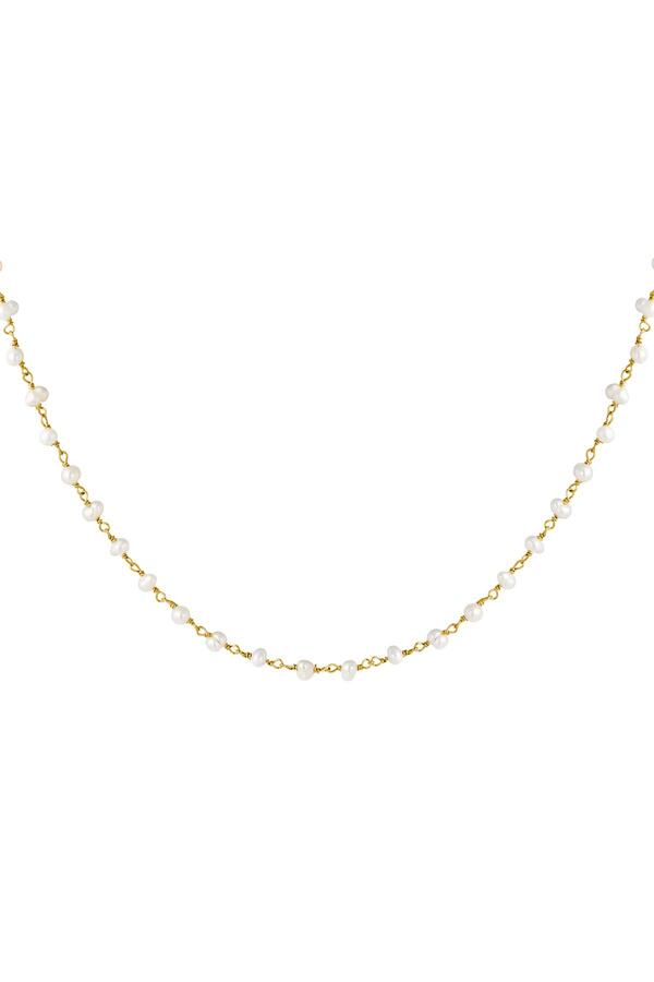 Necklace Chain of Pearls Oro Chapado en oro