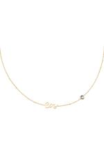 Gold / Birthstone Necklace Boy Gold Stainless Steel Picture2