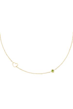 Birthstone necklace August gold Mint Stainless Steel h5 