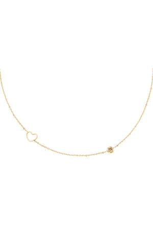 Birthstone necklace November gold Yellow Stainless Steel h5 