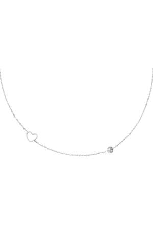 Birthstone necklace April silver White Stainless Steel h5 