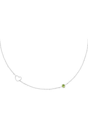 Birthstone necklace August silver Mint Stainless Steel h5 