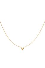 Gold / Stainless steel V necklace Gold 
