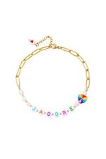 Gold / Stainless steel anklet J'adore Gold 