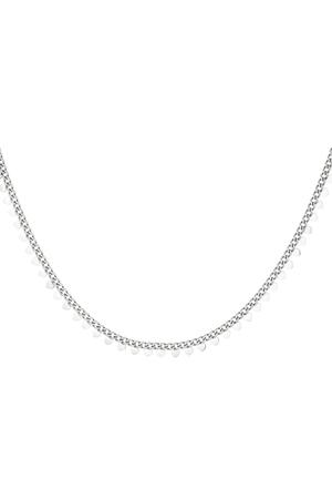 Stainless steel necklace hearts Silver h5 