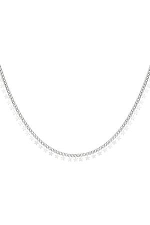 RVS ketting sterren necklace Zilver Stainless Steel h5 