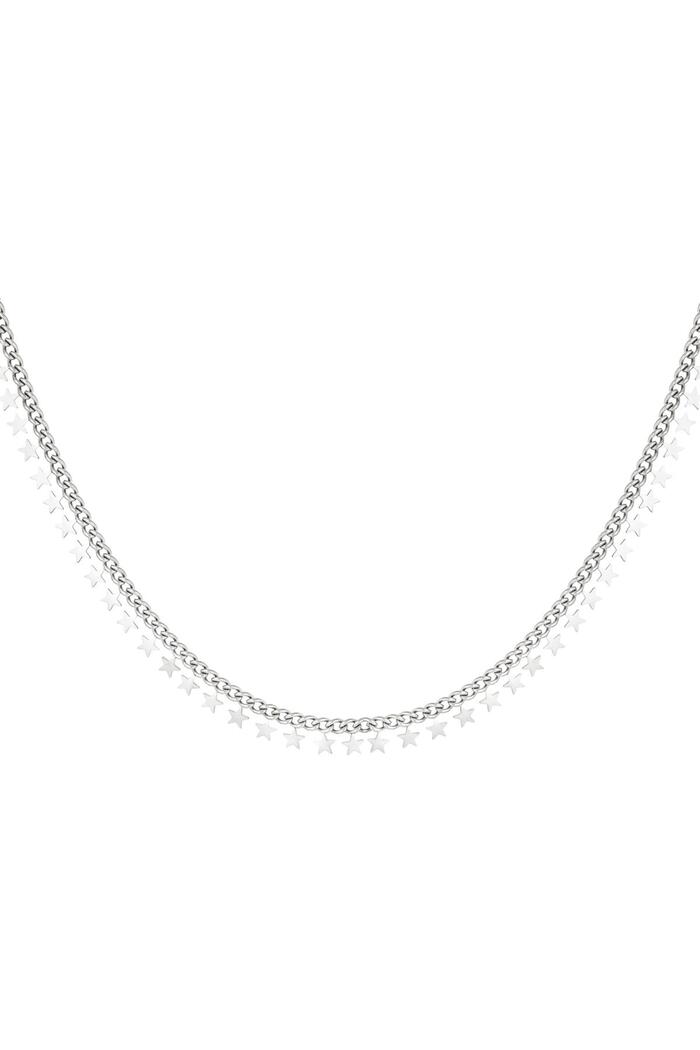 RVS ketting sterren necklace Zilver Stainless Steel 