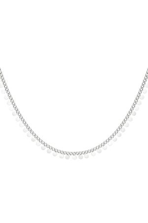 Stainless steel necklace circles Silver h5 