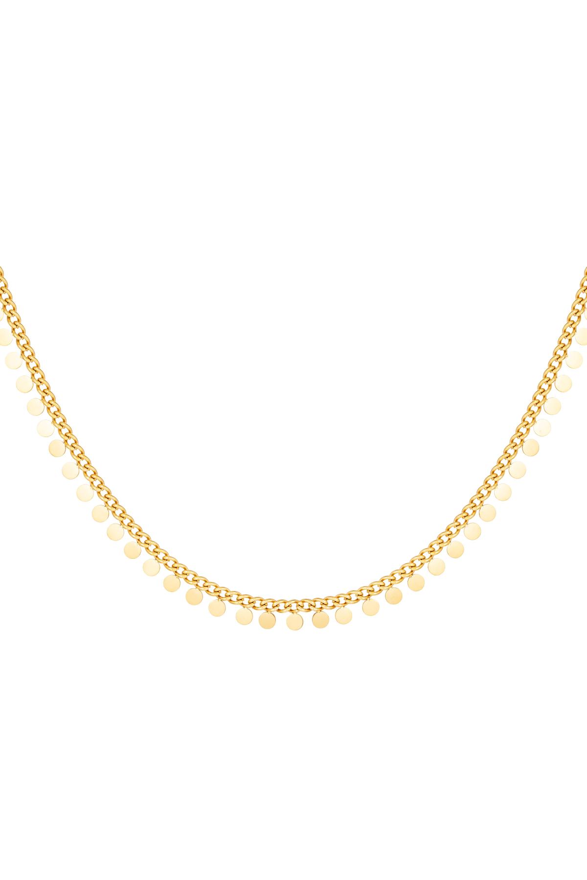 Stainless steel necklace circles Gold color 2