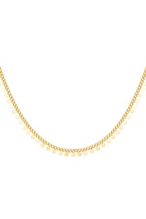 Stainless steel necklace circles Gold h5 