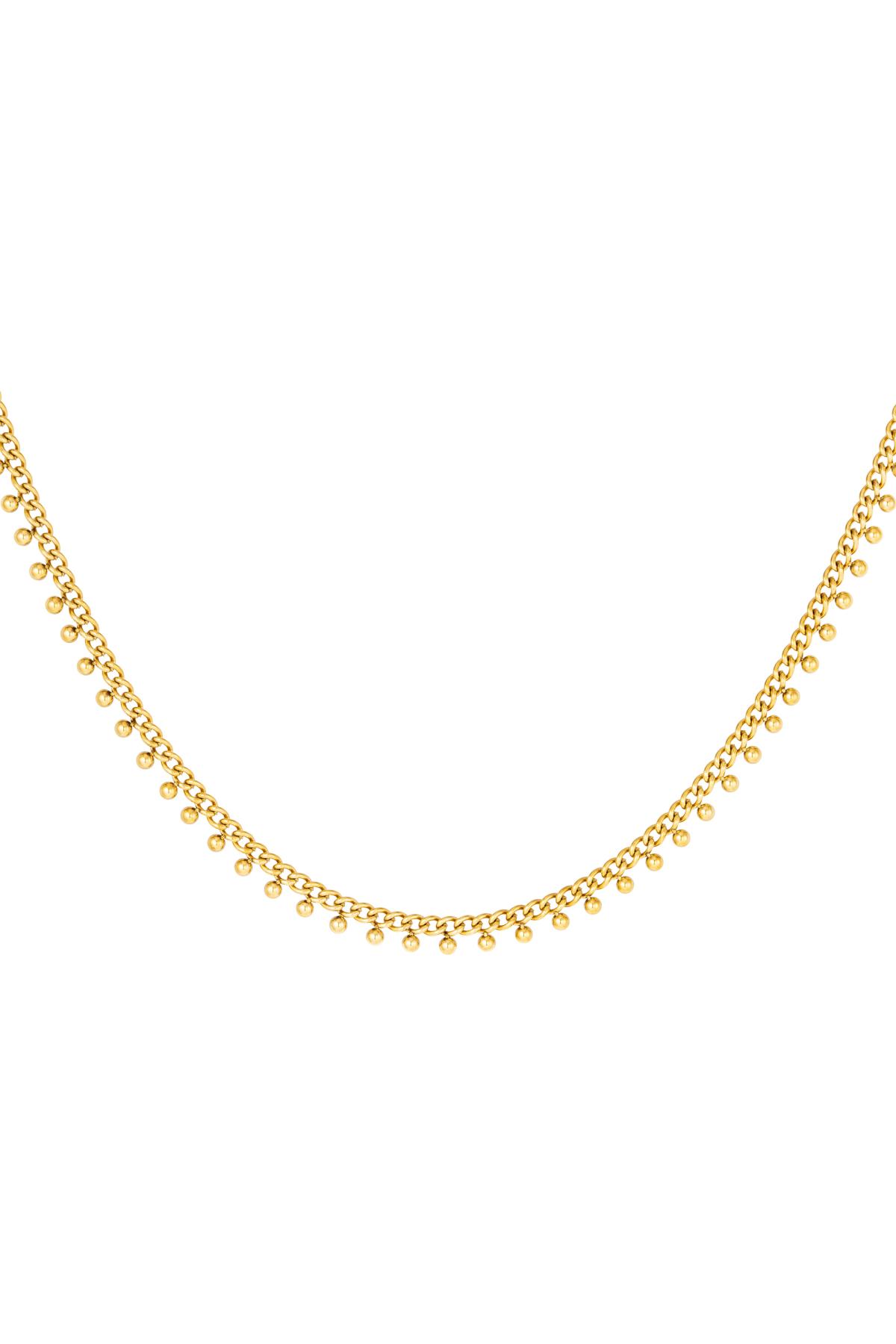 Stainless steel necklace dots Gold color