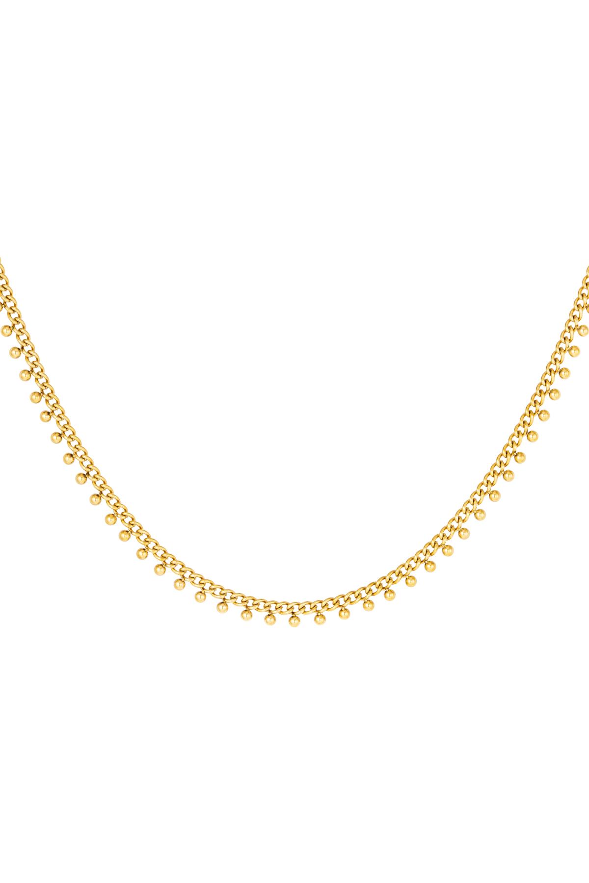 Stainless steel necklace dots Gold 