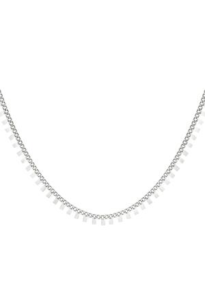 Halskette Quadrate aus Edelstahl Silber h5 