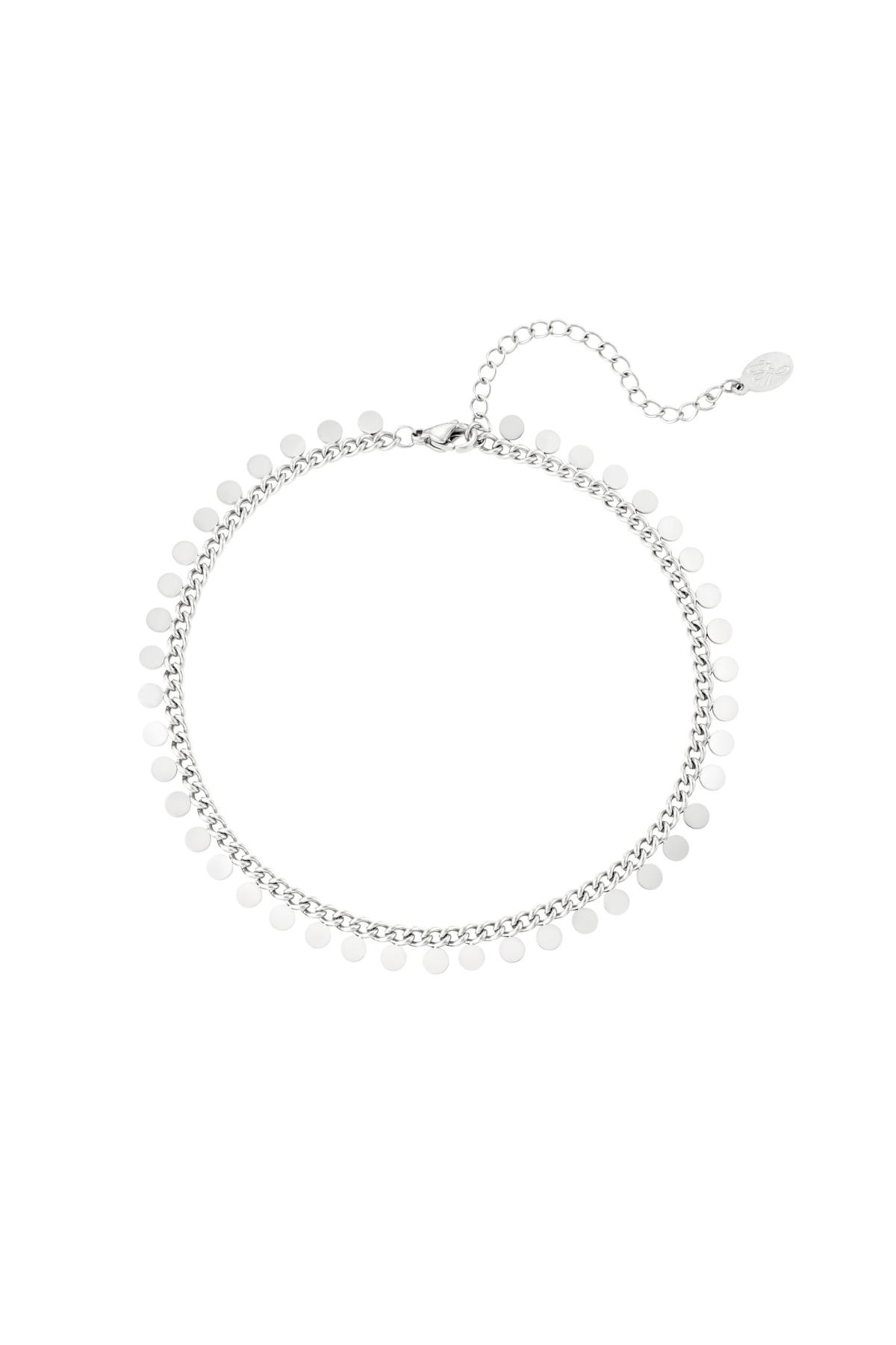 Stainless steel anklet circles Silver color