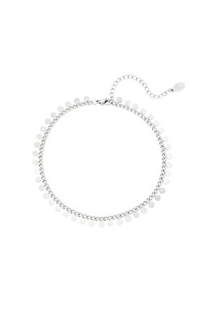 Stainless steel anklet circles Silver h5 