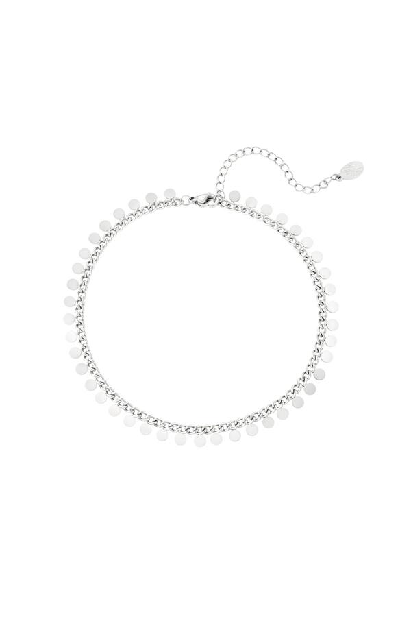 Stainless steel anklet circles Silver