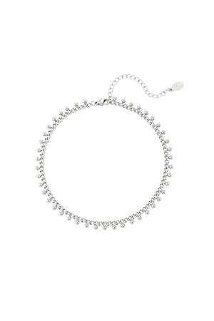 Stainless steel anklet dots Silver h5 