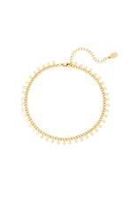 Gold / Stainless steel anklet recktangles Gold Picture2