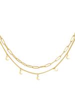 Gold / Necklace Chain Moon Gold Stainless Steel Picture2