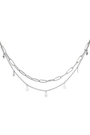 Halskette Chain Star Silver Silber Edelstahl h5 