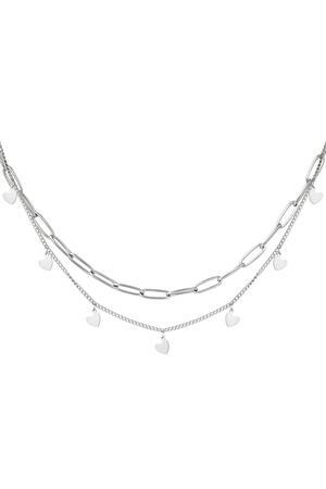 Necklace Chain My Heart Silver Stainless Steel h5 