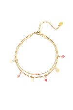 Pink / Double layered anklet Pink Stainless Steel Picture2