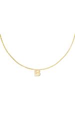 Gold / Stainless steel necklace initial B Gold 