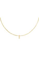 Gold / Stainless steel necklace initial I Gold Picture16