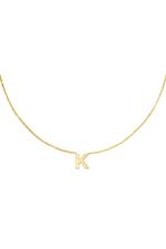 Gold / Stainless steel necklace initial K Gold Picture19
