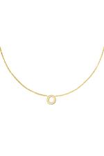Gold / Stainless steel necklace initial O Gold Immagine2