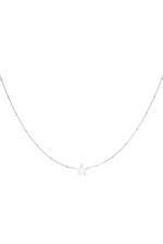 Silver / Minimalistic necklace open star Silver Stainless Steel 