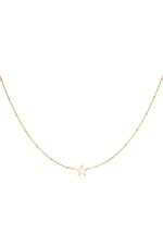 Gold / Minimalistic necklace open star Gold Stainless Steel Picture2