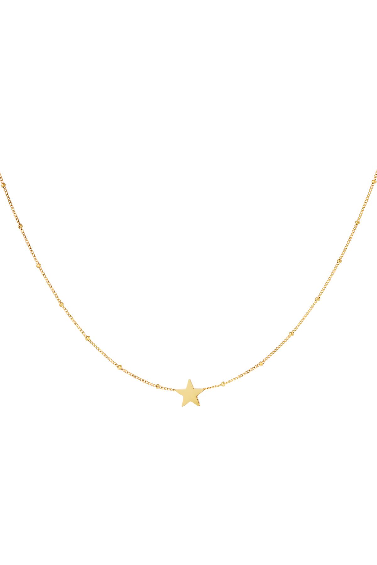 Estrella de collar de acero inoxidable Oro