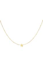 Oro / Estrella de collar de acero inoxidable Oro Imagen2