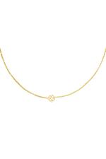 Gold / Necklace open clover Gold Stainless Steel Picture2