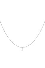 Silver / Stainless steel necklace Half Moon Silver Picture2