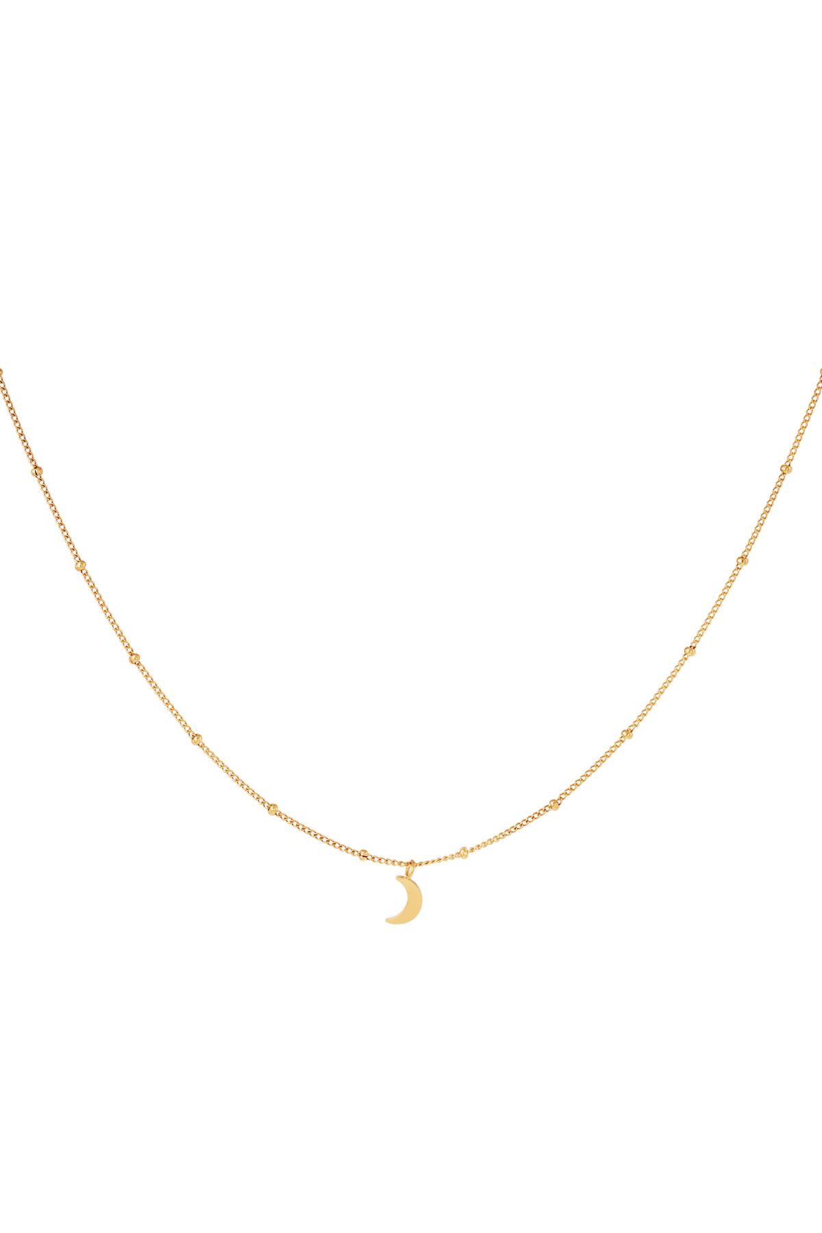Stainless steel necklace Half Moon Gold