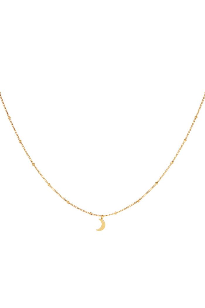 Stainless steel necklace Half Moon Gold 