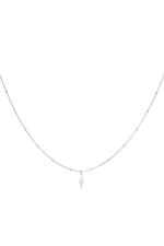 Silver / Necklace bolt of lightning Silver Stainless Steel 