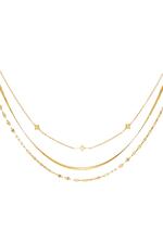 Gold / Multi-layered necklace Gold Stainless Steel 