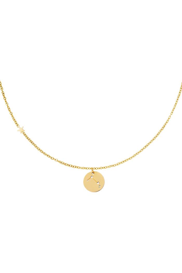 Necklace zodiac sign Aries Gold Stainless Steel 