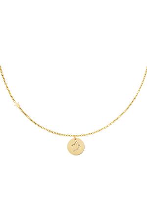 Collana dello zodiaco Bilancia Gold Stainless Steel h5 