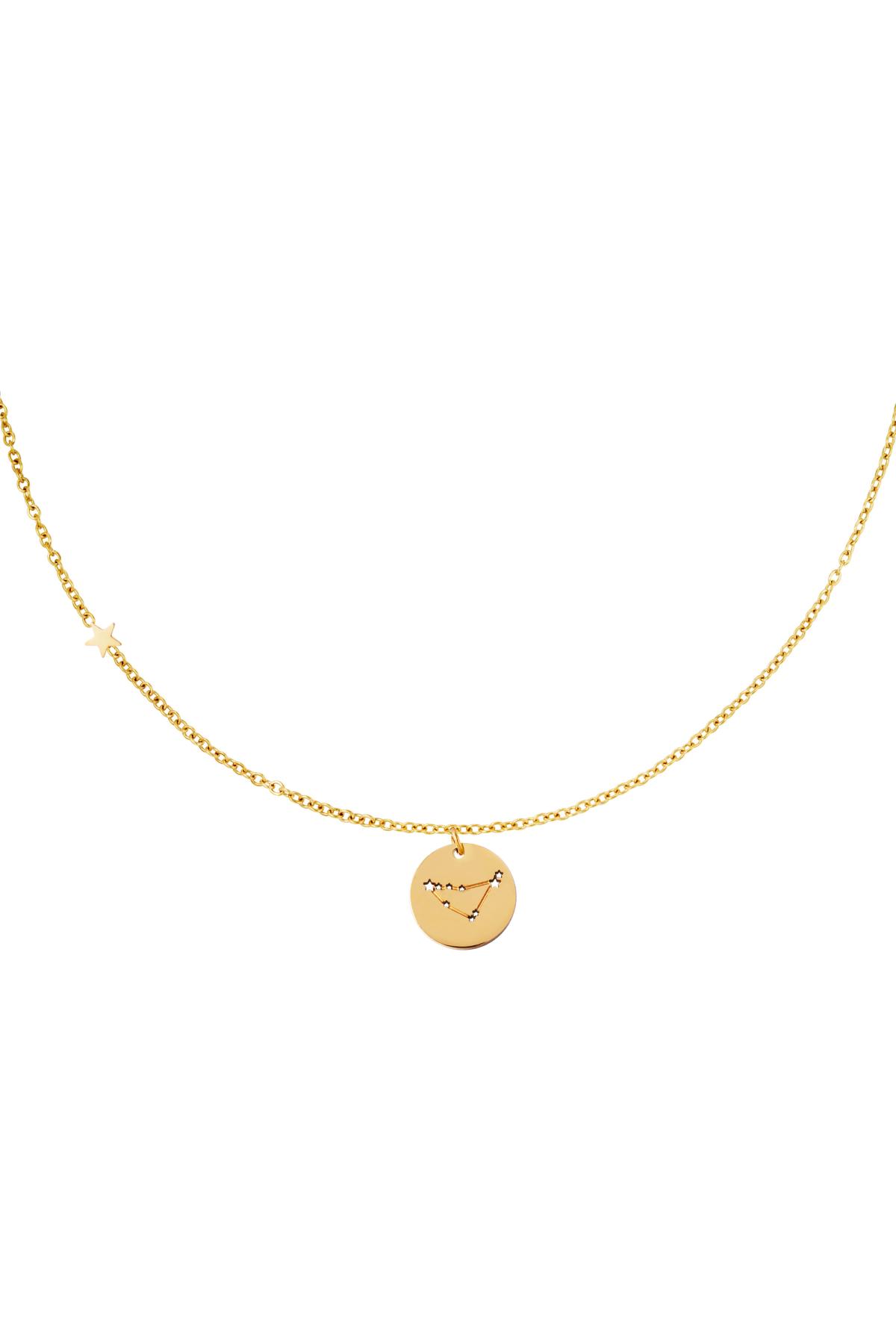 Necklace zodiac sign Capricorn Gold Color Stainless Steel