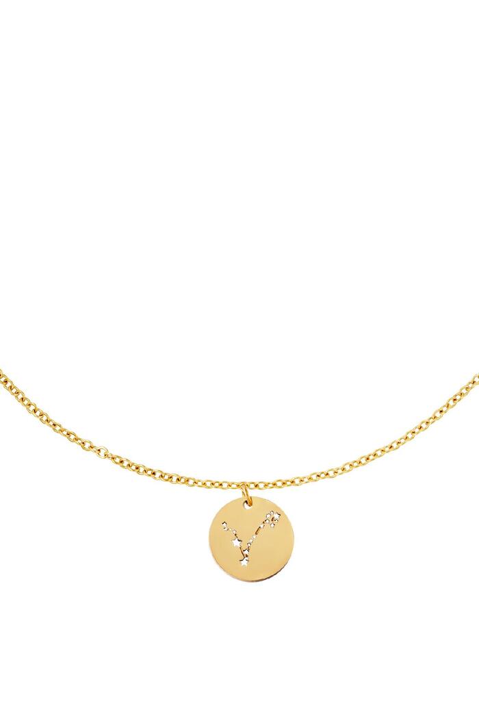 Necklace zodiac sign Aries Gold Stainless Steel Picture3