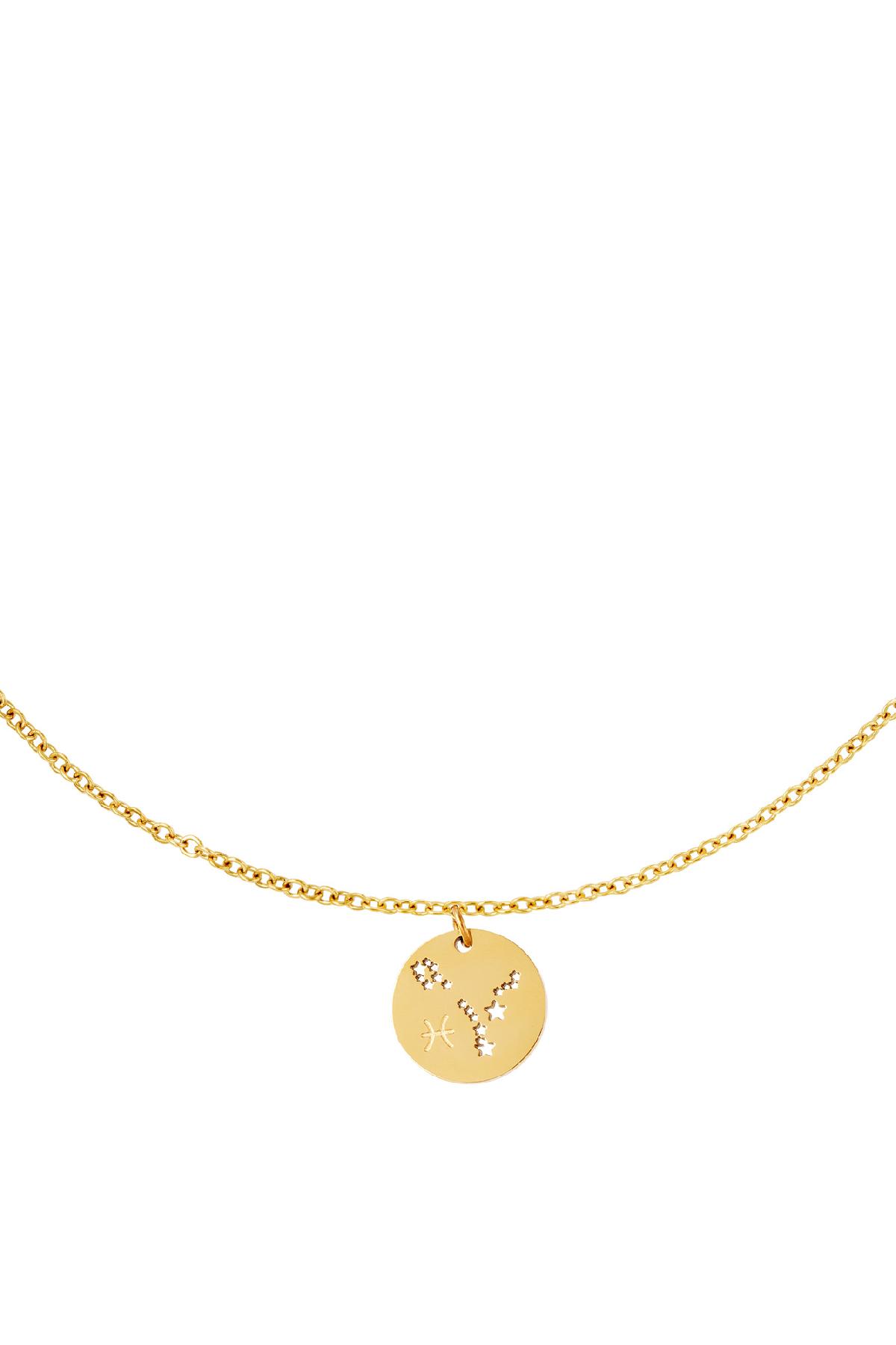 Collana zodiaco Pesci Gold Stainless Steel 2