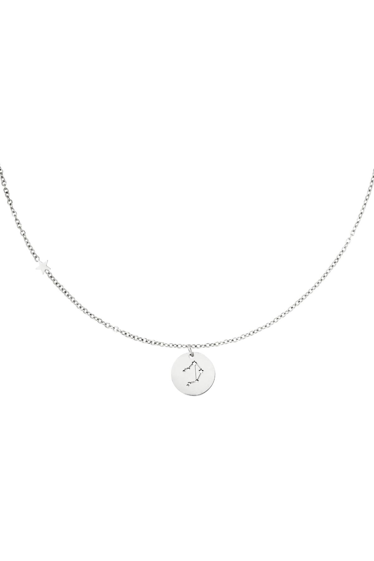 Necklace zodiac sign Libra Silver Stainless Steel